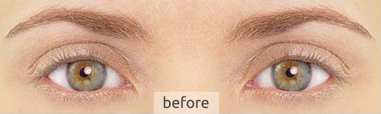 LVL lashes - before